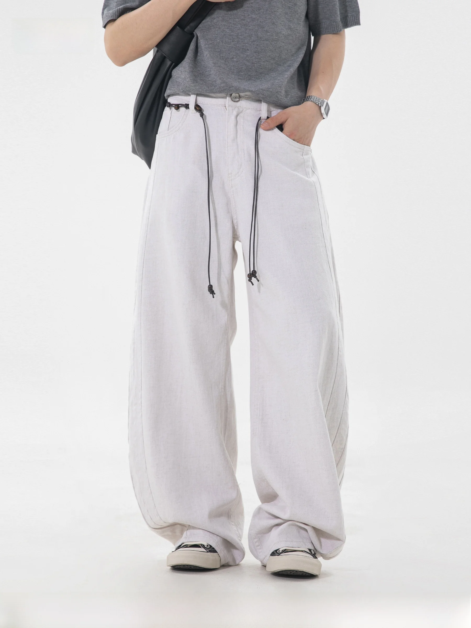 DPX Men's Cotton Linen Wide Leg Straight Casual Pants Summer Loose Comfortable High Waist Zipper Fly Casual Trousers
DPX Men's Cotton Linen Wide Leg Straight Casual Pants Summer Loose Comfortable High Waist Zipper Fly Casual Trousers