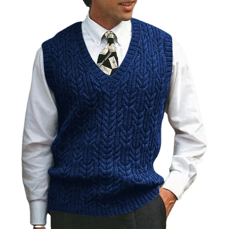 Spring Autumn Knitted Men Sweater Vest Casual Sleeveless Sweaters Mens Cable V-neck Sweater Solid Color Casual Pullover
Spring Autumn Knitted Men Sweater Vest Casual Sleeveless Sweaters Mens Cable V-neck Sweater Solid Color Casual Pullover