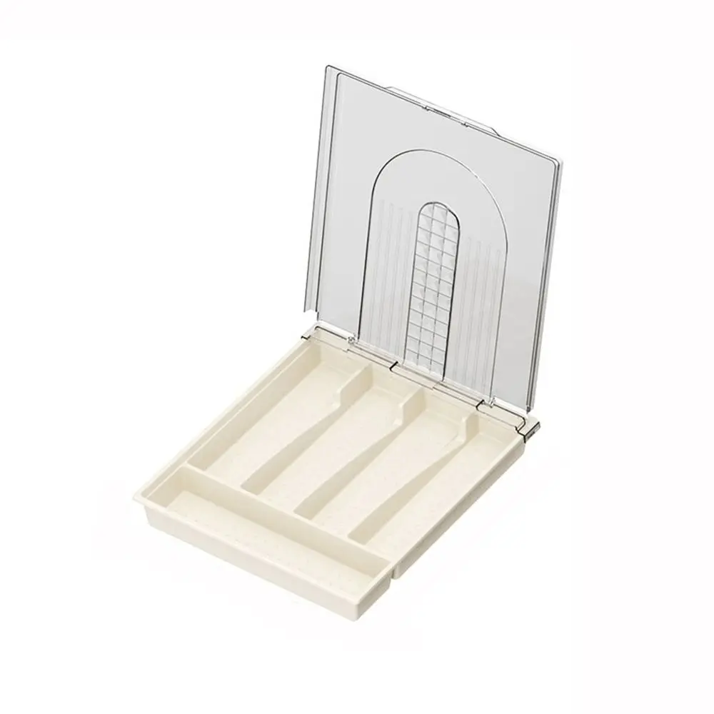 Plastic 5 Compartments Flatware Organizer Transparent Lid Dustproof Cutlery Separation Trays Large Capacity
Plastic 5 Compartments Flatware Organizer Transparent Lid Dustproof Cutlery Separation Trays Large Capacity