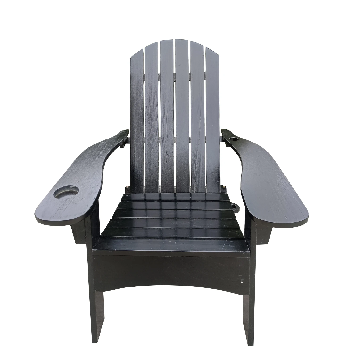 Outdoor or indoor Wood Adirondack chair with an hole to hold umbrella on the arm ,Black
Outdoor or indoor Wood Adirondack chair with an hole to hold umbrella on the arm ,Black