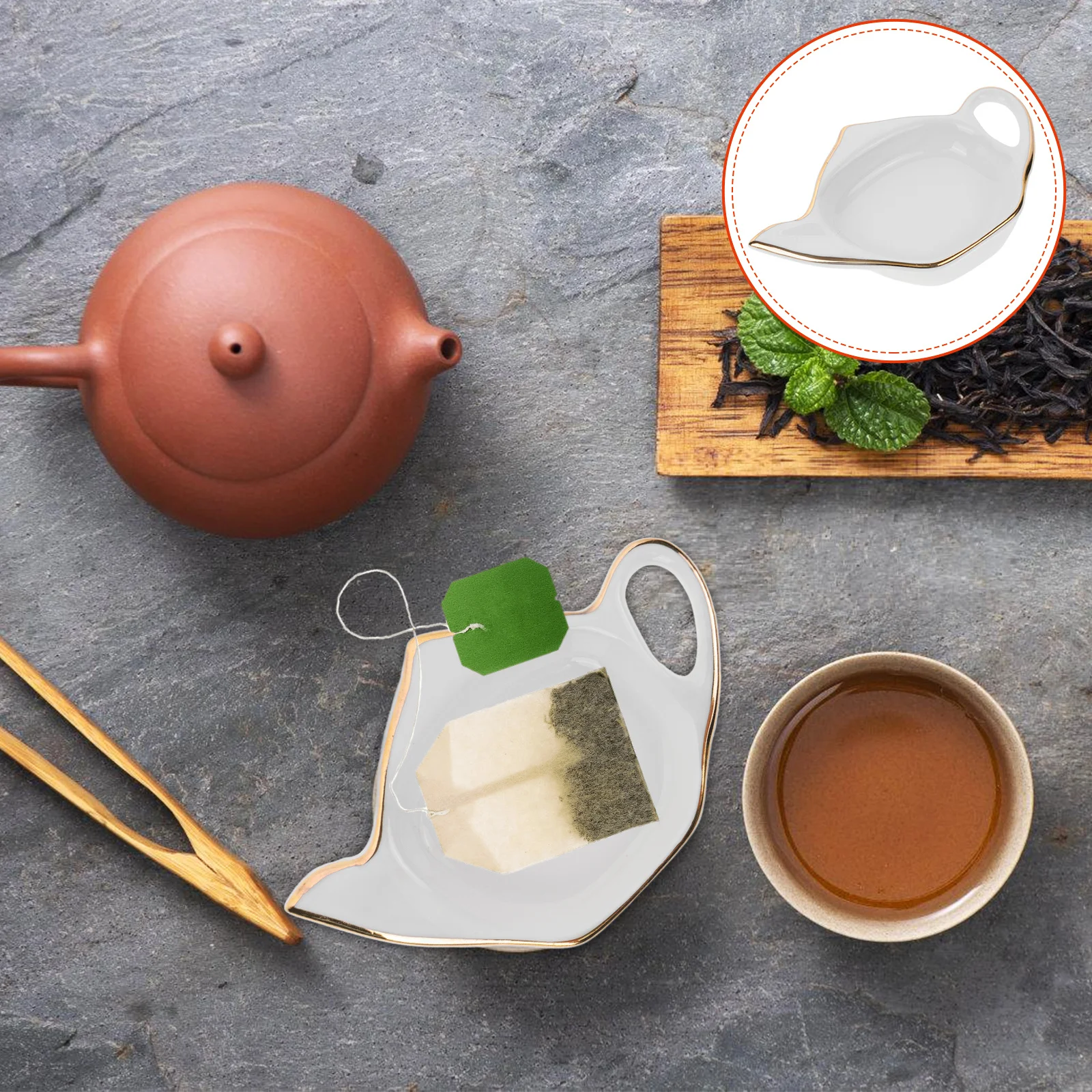 4Pcs Tea Bag Holder Unique Ceramic Teapot Style Coaster Keeps Table for Tea Organization and Appetizer Serving
4Pcs Tea Bag Holder Unique Ceramic Teapot Style Coaster Keeps Table for Tea Organization and Appetizer Serving