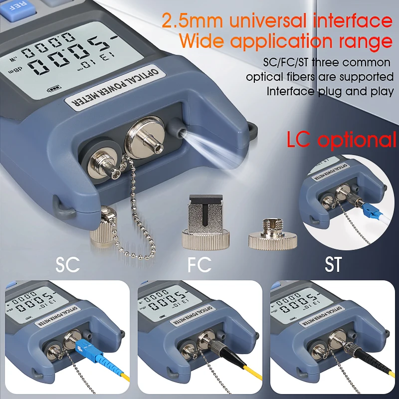 COMPTYCO AUA-G510B Optical Power Meter Visual Fault Locator Integrated Machine Fiber Tester -50 ~ +26dBm OPM 1/10/15/30/50MW VFL
COMPTYCO AUA-G510B Optical Power Meter Visual Fault Locator Integrated Machine Fiber Tester -50 ~ +26dBm OPM 1/10/15/30/50MW VFL