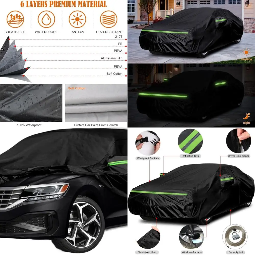 Custom-Fit 6-Layer All-Weather VW Passat Car Cover, 2006-2025, with Zippered Door & Windproof Bands for Protection Against Snow,
Custom-Fit 6-Layer All-Weather VW Passat Car Cover, 2006-2025, with Zippered Door & Windproof Bands for Protection Against Snow,