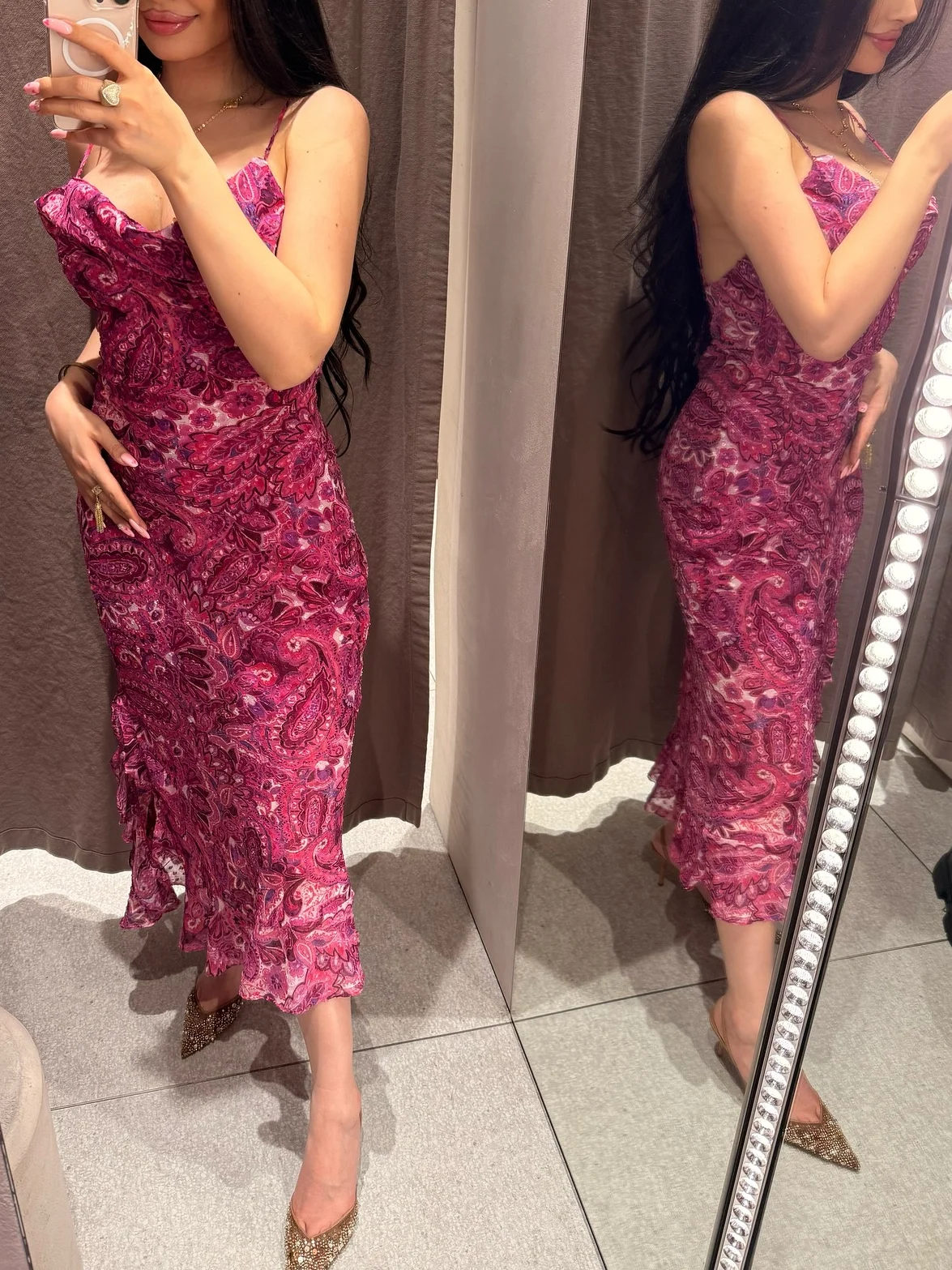 Women's dress printed retro suspenders sleeveless suspenders zipper side slits long straight dress new fashion summer dress
Women's dress printed retro suspenders sleeveless suspenders zipper side slits long straight dress new fashion summer dress