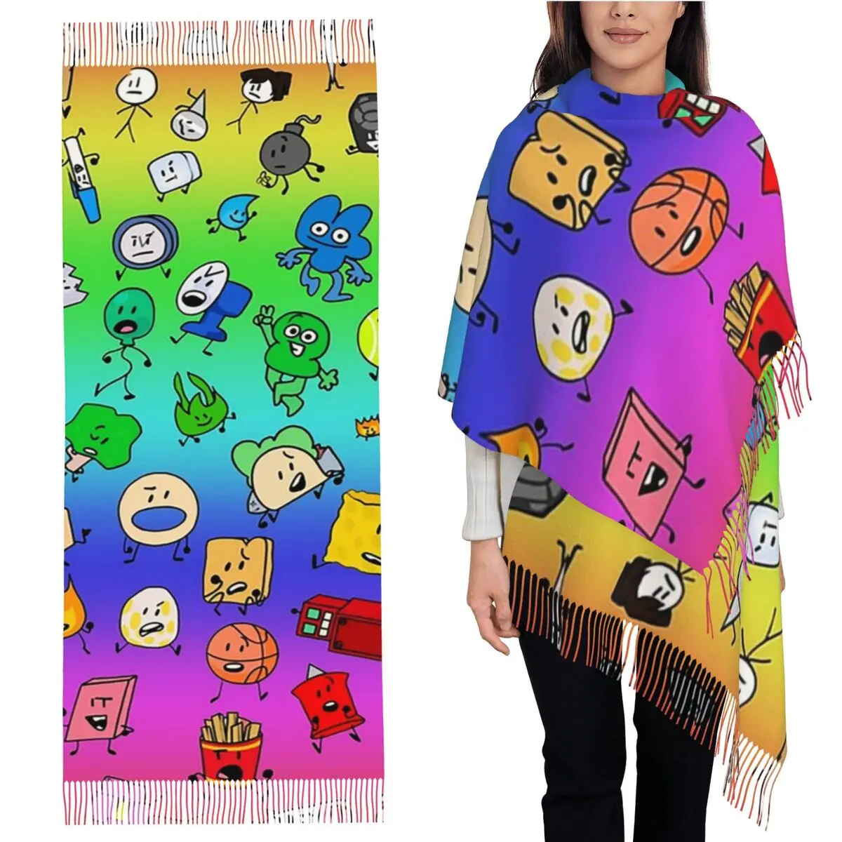 BFDI шарф с кисточками для женщин, мягкие теплые шали и накидки, длинная осенне-зимняя шаль 
BFDI шарф с кисточками для женщин, мягкие теплые шали и накидки, длинная осенне-зимняя шаль