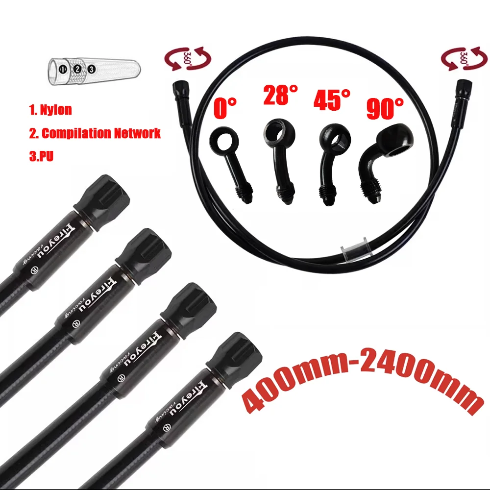 AN3 Braided Brake Hose Motorcycle Hydraulic Clutch Tube Master Cylinder Brake Oil DOT Hose Racing Motocross Dirt Pit Bike
AN3 Braided Brake Hose Motorcycle Hydraulic Clutch Tube Master Cylinder Brake Oil DOT Hose Racing Motocross Dirt Pit Bike