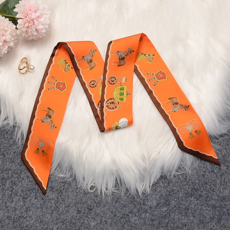 Retro Horse Carriage Pattern Silk Neck Scarf Ladies Elegant Satin Neckerchief Versatile Headband for Daily and Office Wear
Retro Horse Carriage Pattern Silk Neck Scarf Ladies Elegant Satin Neckerchief Versatile Headband for Daily and Office Wear