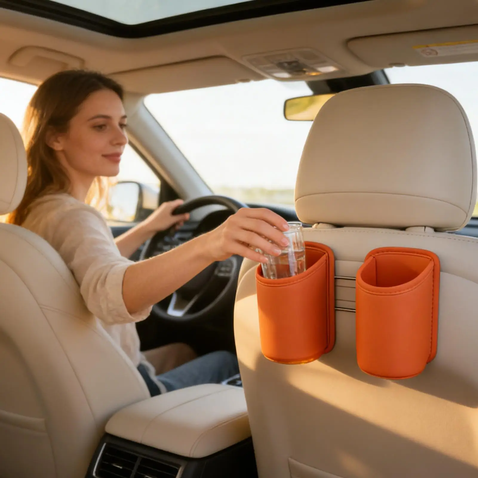 Leather car cup holders hanging rear seat bottle holders scratch-resistant door beverage holders clip-on car storage accessories
Leather car cup holders hanging rear seat bottle holders scratch-resistant door beverage holders clip-on car storage accessories