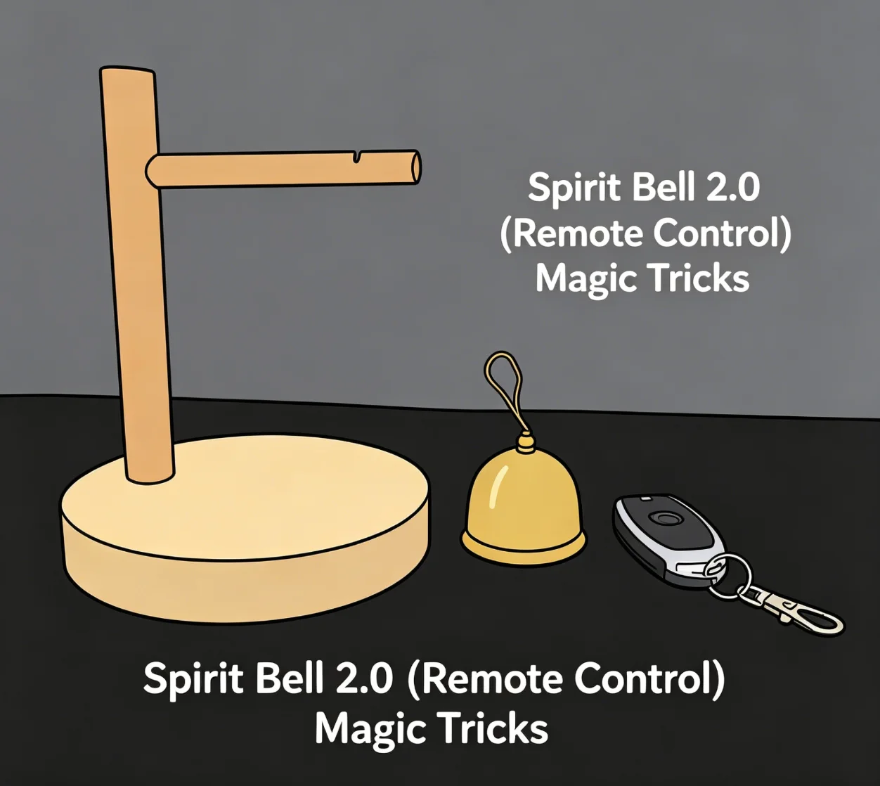 Spirit Bell 2.0 (Remote Control) Magic Tricks Gimmicks Props Ring Bell Answer the Question Magician Mind Control Stage Illusions
Spirit Bell 2.0 (Remote Control) Magic Tricks Gimmicks Props Ring Bell Answer the Question Magician Mind Control Stage Illusions