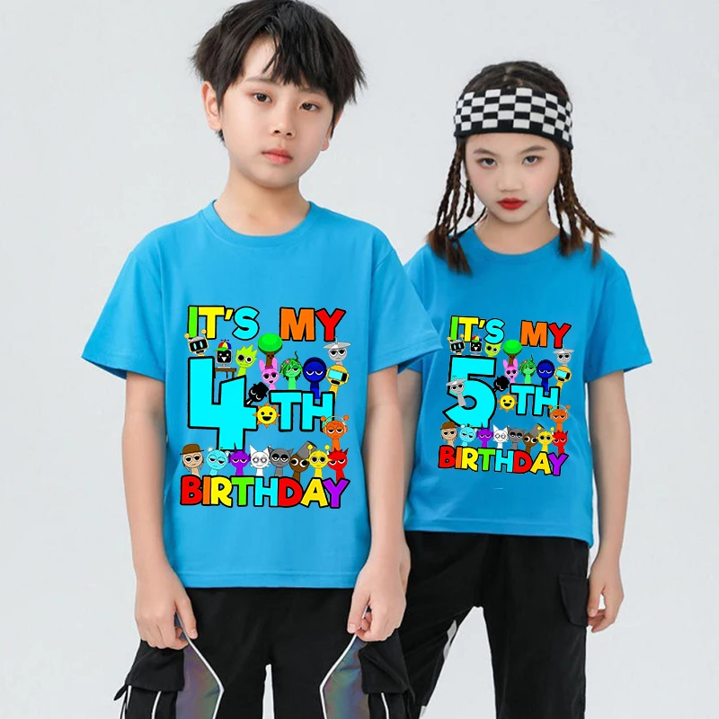 Sprunki Boy Girl Birthday T-shirts Kawaii Anime Figures Short Sleeve Casual Trendy Cool Tee Top Summer Clothes Kid Clothing Gift
Sprunki Boy Girl Birthday T-shirts Kawaii Anime Figures Short Sleeve Casual Trendy Cool Tee Top Summer Clothes Kid Clothing Gift