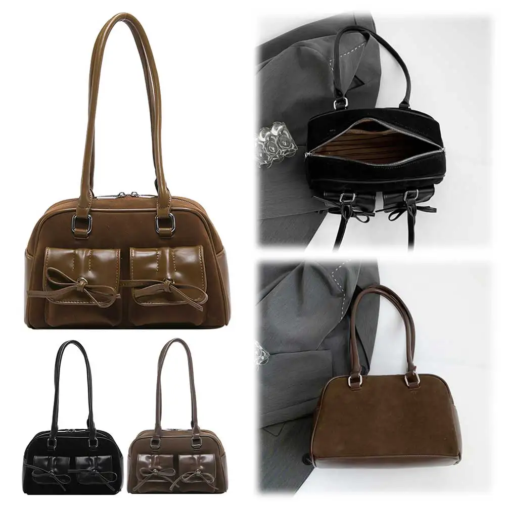 Faux Suede PU Leather Shoulder Bag Fashion Cute Bow Tote Handbag Ladies Underarm Bag Purse for Women Work Shopping Travel
Faux Suede PU Leather Shoulder Bag Fashion Cute Bow Tote Handbag Ladies Underarm Bag Purse for Women Work Shopping Travel