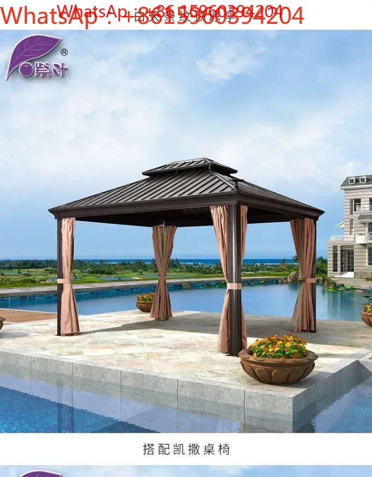 Pavilion outdoor tent courtyard garden leisure assembly pavilion terrace large pavilion solar Arbor
Pavilion outdoor tent courtyard garden leisure assembly pavilion terrace large pavilion solar Arbor