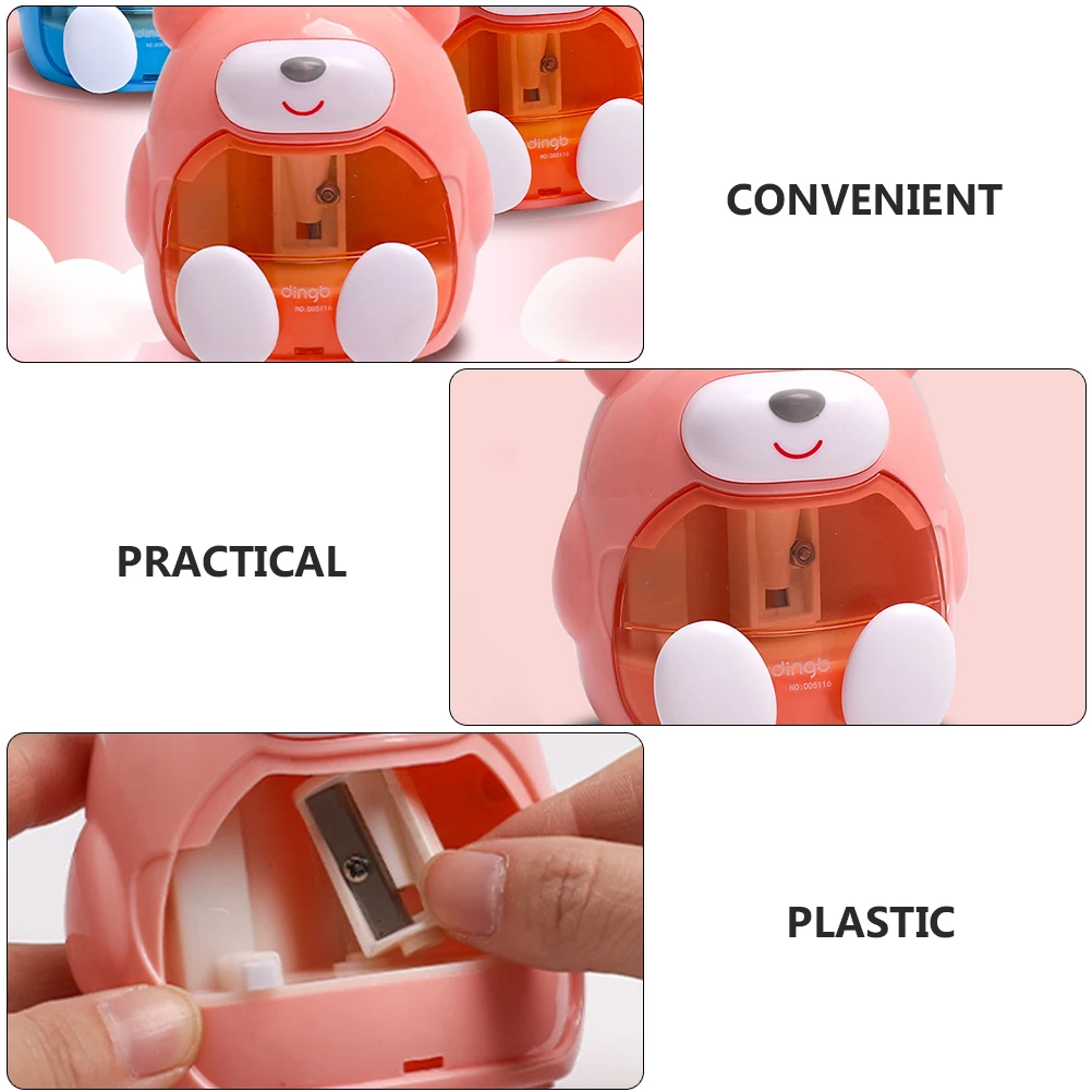 1 set Cartoon Bear Electric Pencil Sharpener Auto Sharpening Practical Tool for Kids School Office Home Children Stationery Gift
1 set Cartoon Bear Electric Pencil Sharpener Auto Sharpening Practical Tool for Kids School Office Home Children Stationery Gift