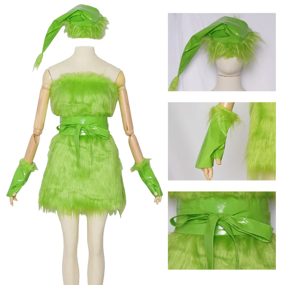 Christmas Green Haired Monster Cosplay Costume Uniform Women Green Suit Roleplay Clothes Halloween Carnival Party Suit
Christmas Green Haired Monster Cosplay Costume Uniform Women Green Suit Roleplay Clothes Halloween Carnival Party Suit