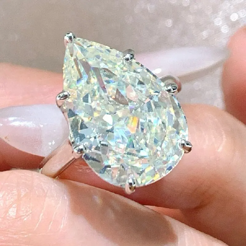 KQDANCE Luxury 925 Sterling Silver Pear Cut 12*18mm Lab Diamond Rings for Women Engagement Ring Party Fine Jewelry
KQDANCE Luxury 925 Sterling Silver Pear Cut 12*18mm Lab Diamond Rings for Women Engagement Ring Party Fine Jewelry