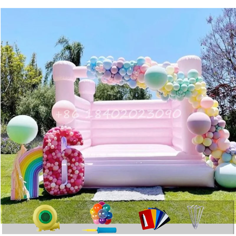 Надувной батут пастельных тонов и белого цвета для свадеб и дней рождения
Надувной батут пастельных тонов и белого цвета для свадеб и дней рождения