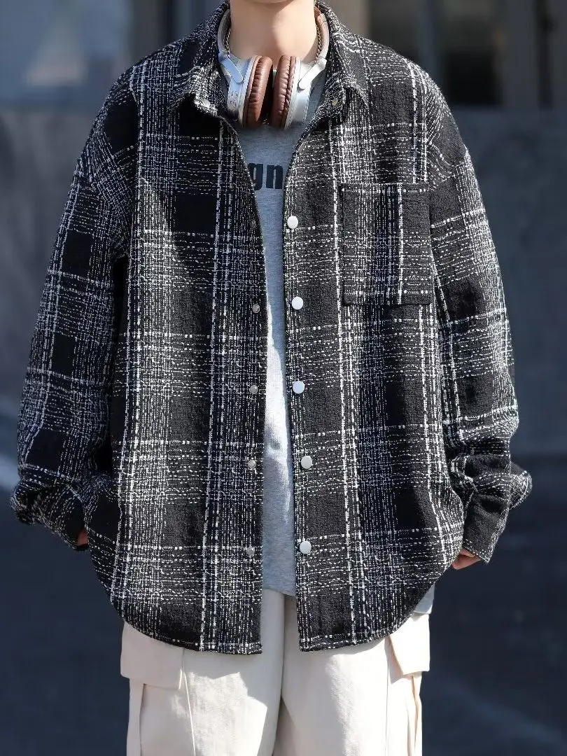 Men's Casual Plaid irt Stand Fit Long Sve Polyester Spring Autumn Winter Faion Outerwear Loose Big Size Stand Collar
Men's Casual Plaid irt Stand Fit Long Sve Polyester Spring Autumn Winter Faion Outerwear Loose Big Size Stand Collar