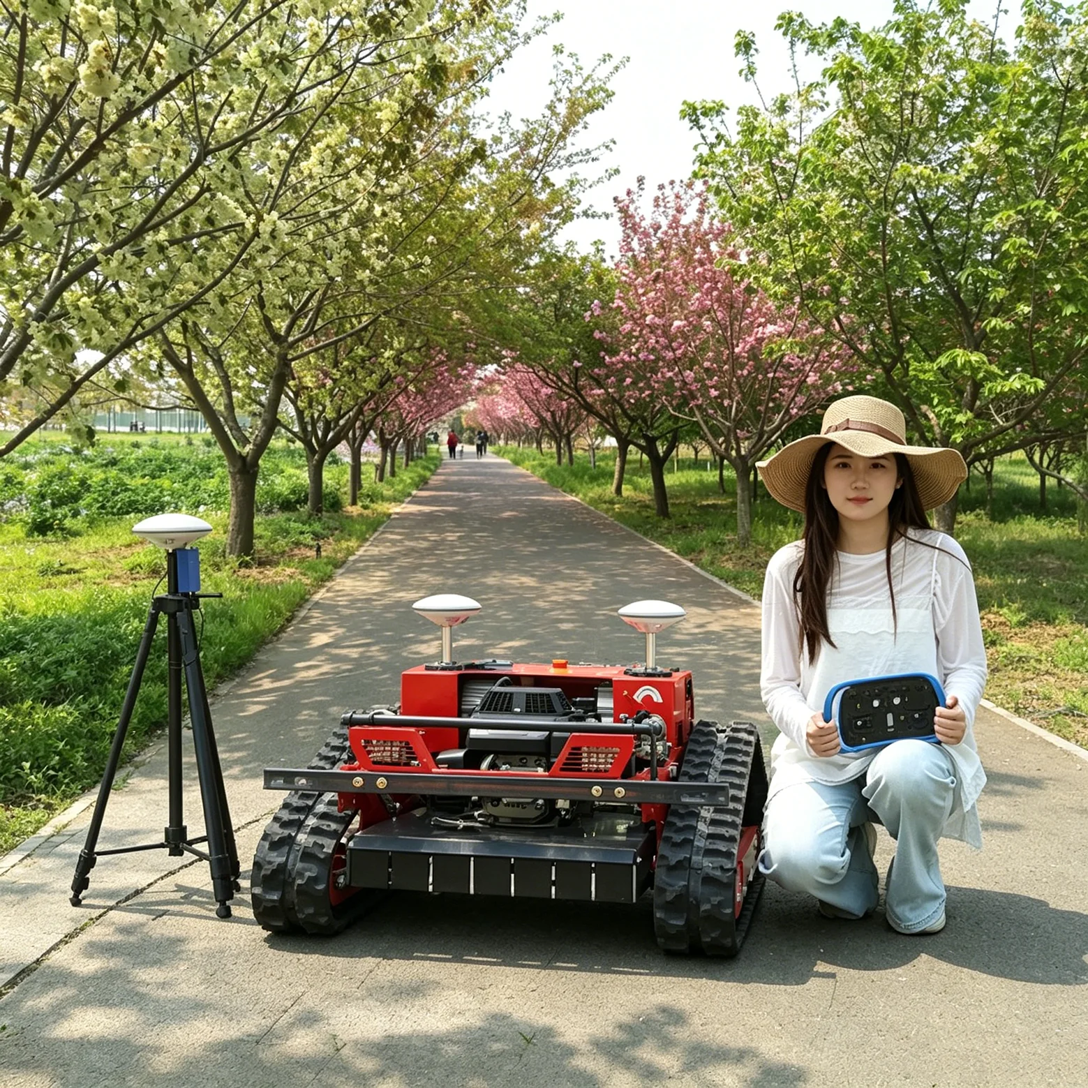 Customized remote-controlled robotic lawn mower, high top all terrain commercial remote-controlled lawn mower, hillside
Customized remote-controlled robotic lawn mower, high top all terrain commercial remote-controlled lawn mower, hillside