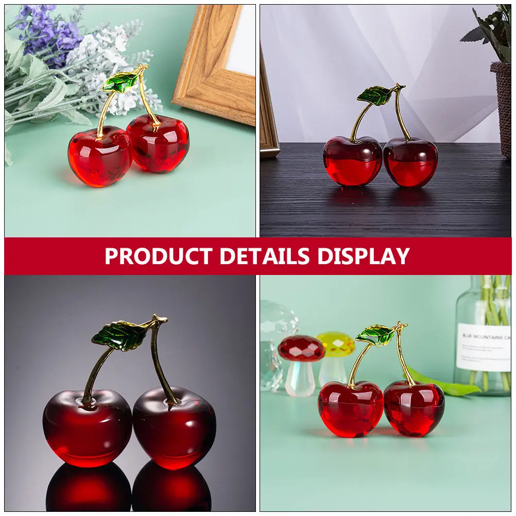 1Pcs Realistic Cherry Ornament Creative Desktop Decor Crystal Craft Fruit Decoration Indoor Outdoor Scene Accent
1Pcs Realistic Cherry Ornament Creative Desktop Decor Crystal Craft Fruit Decoration Indoor Outdoor Scene Accent