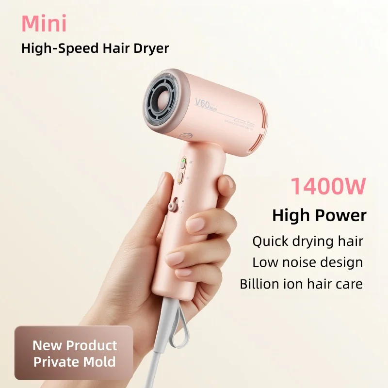 New Generation Mini High-Speed Hair Dryer 1400W High-Power Silent 100 Billion Negative Ion Hair Care Home Travel Hair Dryer 220v
New Generation Mini High-Speed Hair Dryer 1400W High-Power Silent 100 Billion Negative Ion Hair Care Home Travel Hair Dryer 220v