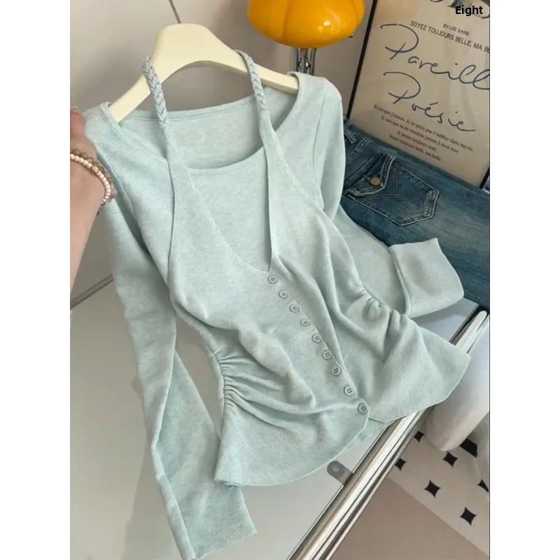 Fashionable Long Sleeve Knitted Sweater Women's Spring Style Illusory Two-Piece Design Slimming Trendy Commute Style Polyeste...
Fashionable Long Sleeve Knitted Sweater Women's Spring Style Illusory Two-Piece Design Slimming Trendy Commute Style Polyeste...
