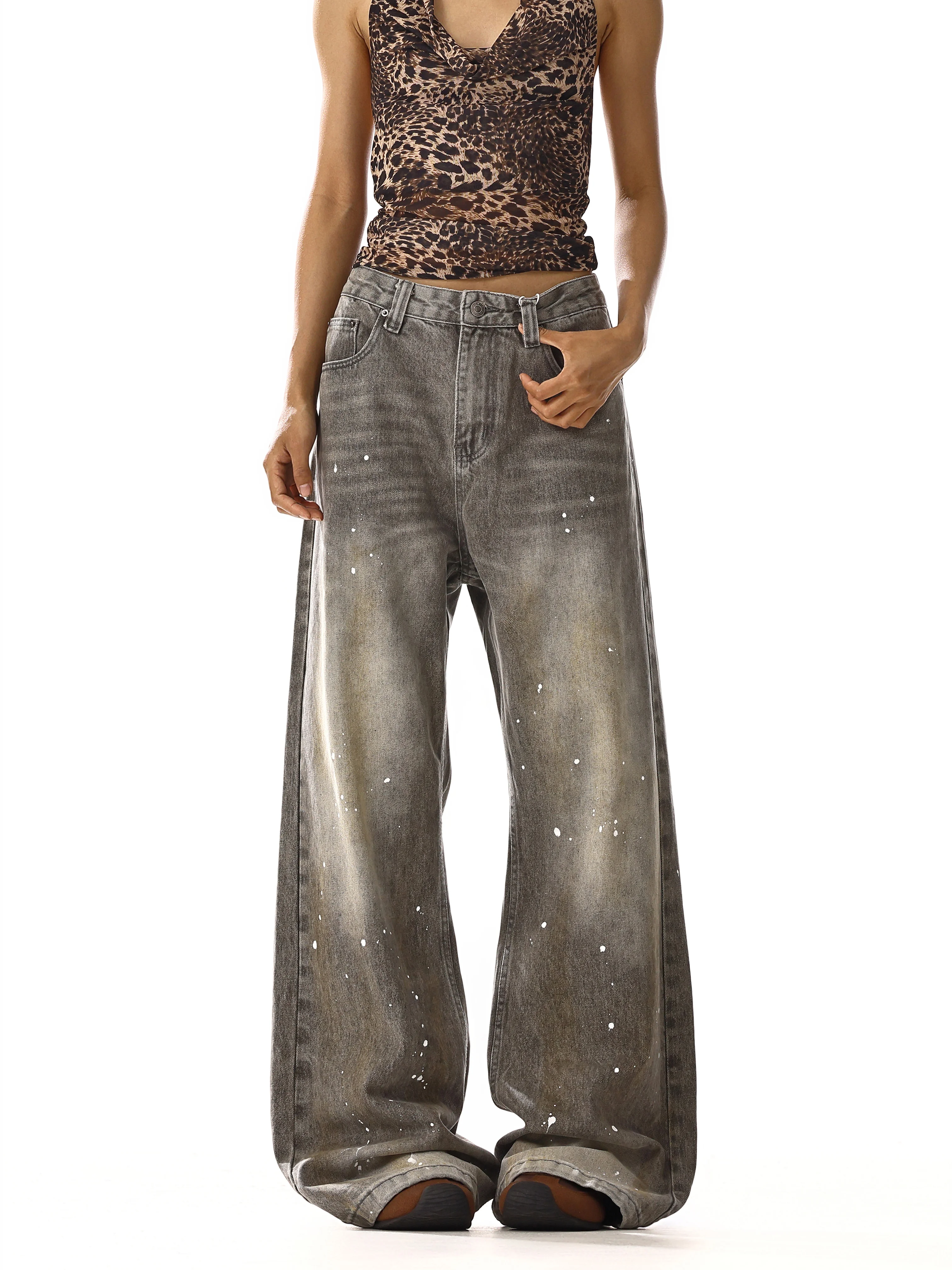 Grey Jeans Women Vintage High Waisted Cargo Straight Summer NEW Casual Big Size Wide Leg Denim Baggy Pants Y2K Female Trousers
Grey Jeans Women Vintage High Waisted Cargo Straight Summer NEW Casual Big Size Wide Leg Denim Baggy Pants Y2K Female Trousers