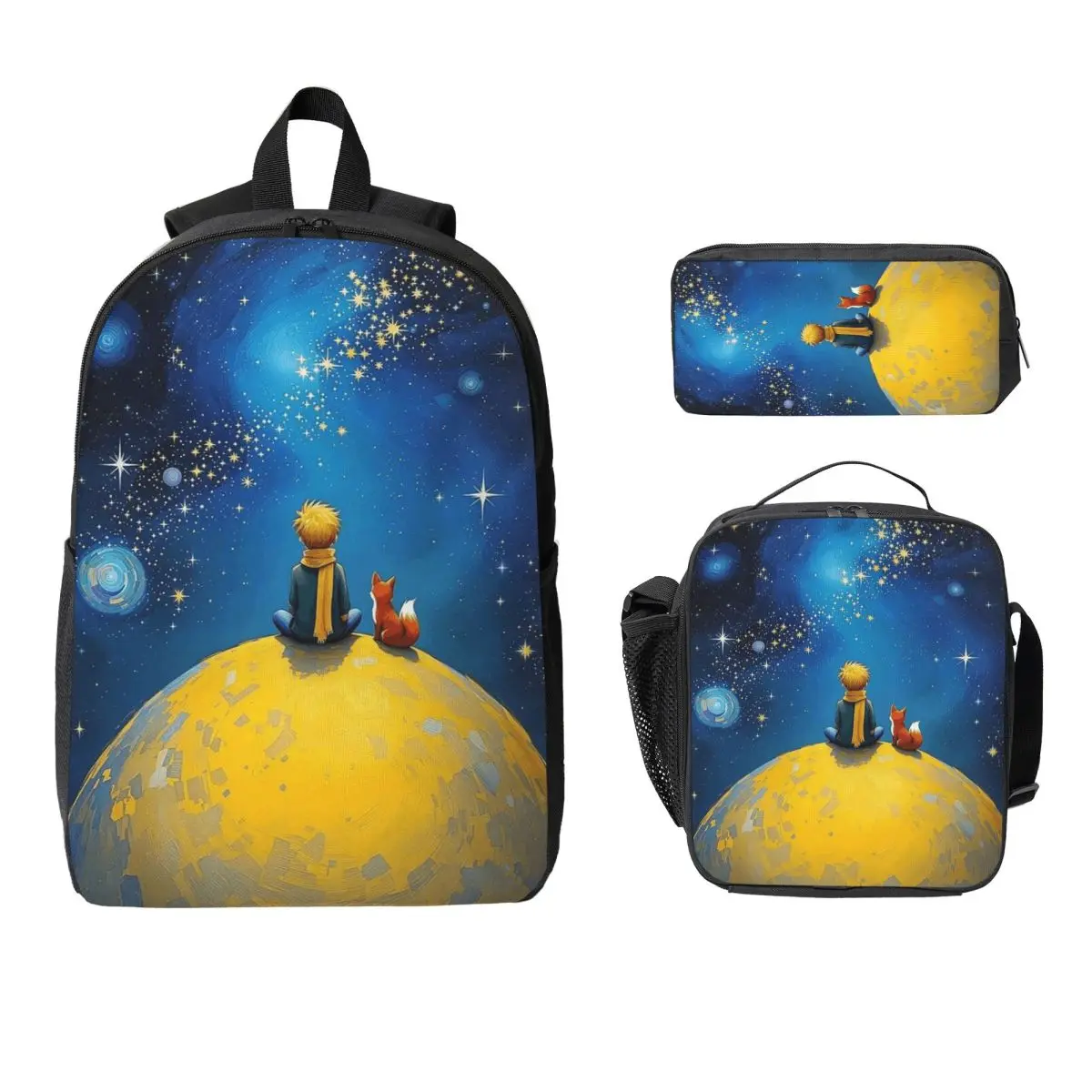 Anime Cartoon Little Prince Backpack Boys Girls BookBag School Bag Computer Shoulder Bags 3ps Insulated Lunch Bag Pencil Case
Anime Cartoon Little Prince Backpack Boys Girls BookBag School Bag Computer Shoulder Bags 3ps Insulated Lunch Bag Pencil Case
