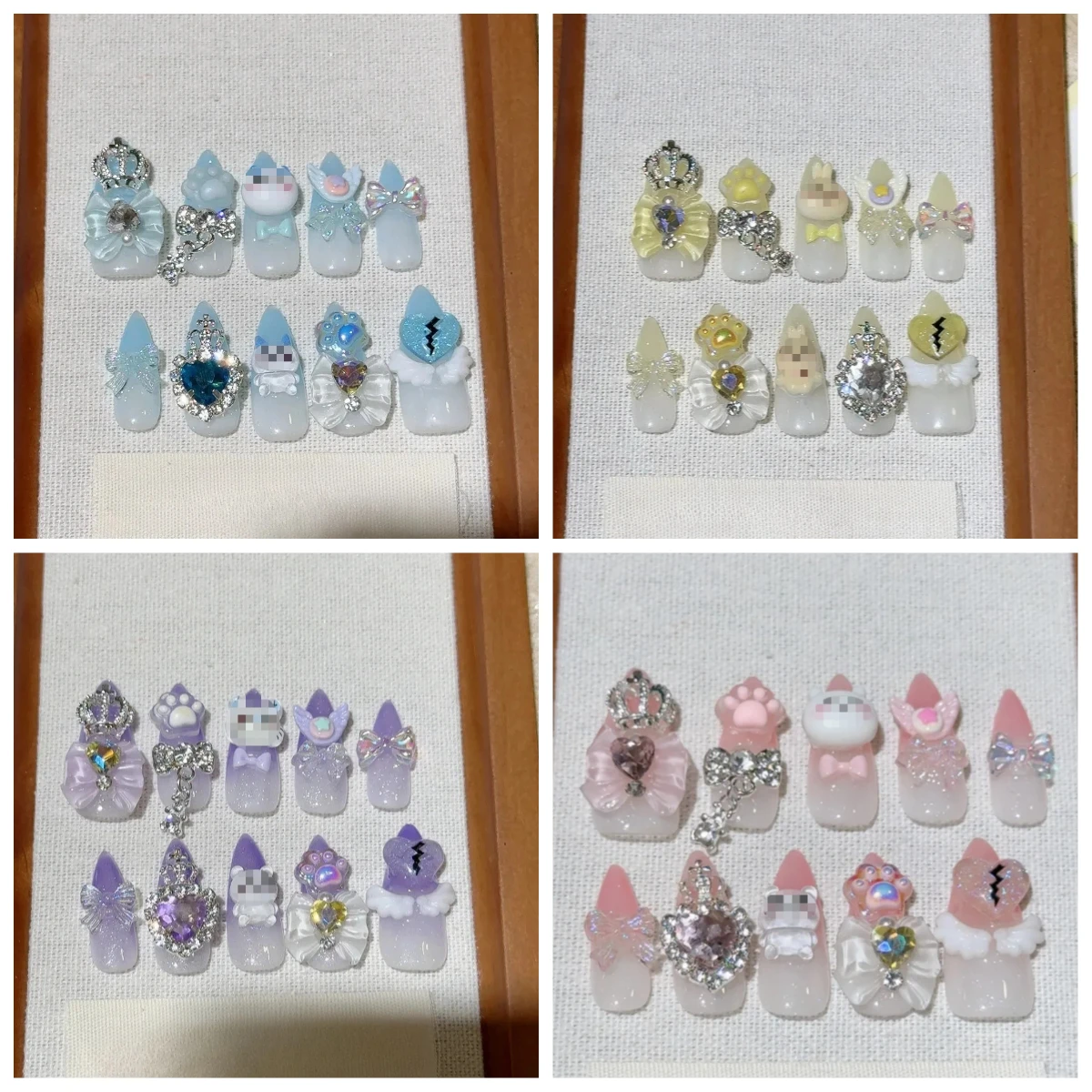 10 pieces Kawaii Y2K Handmade Press On Nails Cat Claw Bow Diamond Design Cute Anime Fake Nails Reusable Soft Goth Nail Art
10 pieces Kawaii Y2K Handmade Press On Nails Cat Claw Bow Diamond Design Cute Anime Fake Nails Reusable Soft Goth Nail Art