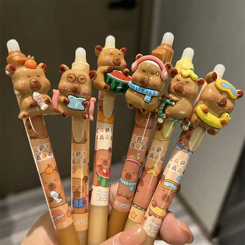 6pcs Kawaii Kapibara Animation Press Erasable Pen Cute Ins Student Girl Heart Hot Erasable Niche Patch Neutral Pen Blue
6pcs Kawaii Kapibara Animation Press Erasable Pen Cute Ins Student Girl Heart Hot Erasable Niche Patch Neutral Pen Blue