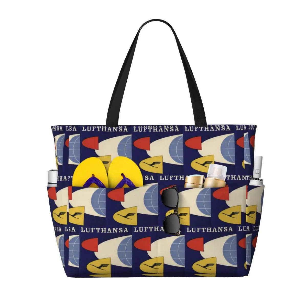 Deutsche Lufthansa Vintage Beach Tote Bag Sport Gym Yoga Duffle Large Tote Bag Women Travel Bag Fitness bag
Deutsche Lufthansa Vintage Beach Tote Bag Sport Gym Yoga Duffle Large Tote Bag Women Travel Bag Fitness bag