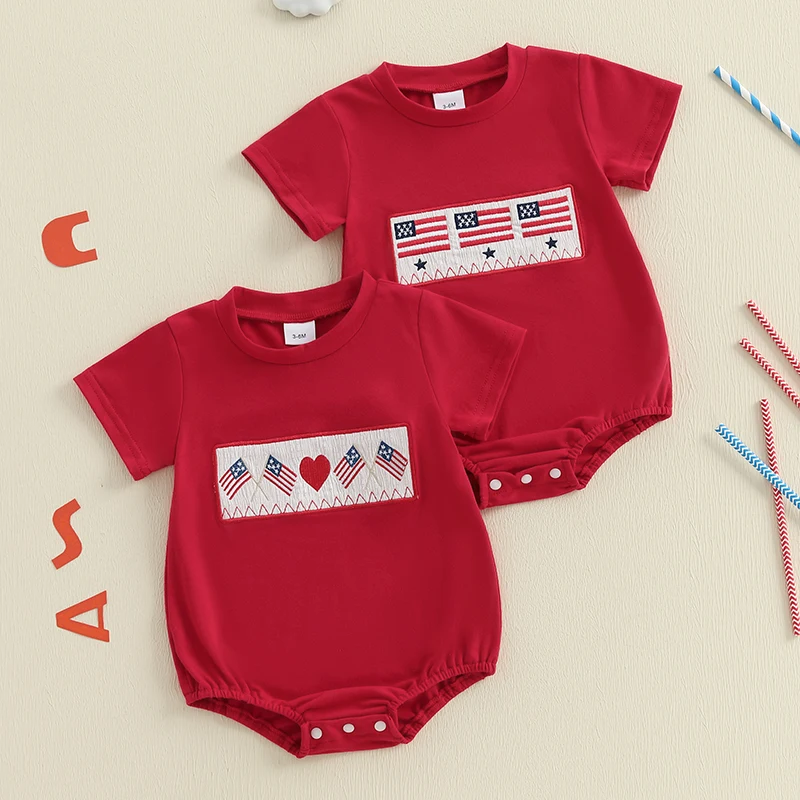 2025-03-13 Lioraitiin Baby Boys Girls 4th of July Romper American Flag Embroidery Short Sleeve Round Neck Jumpsuit
2025-03-13 Lioraitiin Baby Boys Girls 4th of July Romper American Flag Embroidery Short Sleeve Round Neck Jumpsuit