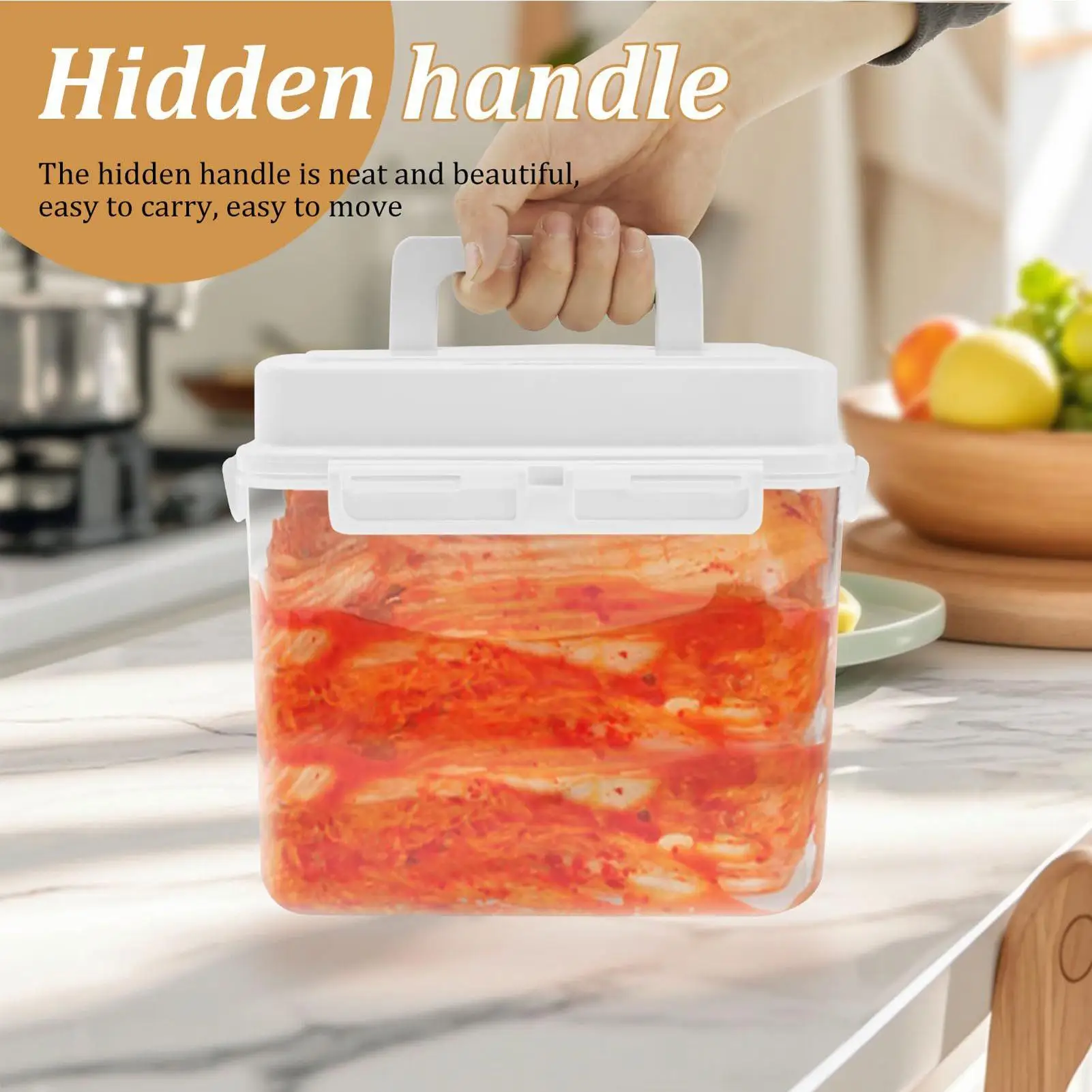 Контейнер для солений 5 л, герметичный, с ручкой и прижимной пластиной, банки для солений с герметичными крышками для дома, кухни, квартиры, фермерского дома
Контейнер для солений 5 л, герметичный, с ручкой и прижимной пластиной, банки для солений с герметичными крышками для дома, кухни, квартиры, фермерского дома