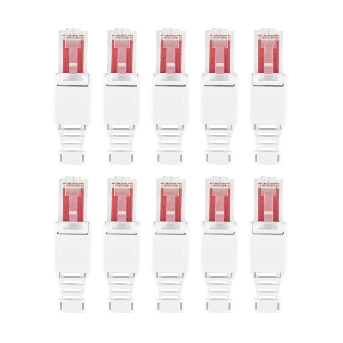 10 x Network Connectors Tool-Free RJ45 CAT6 LAN UTP Cable Plug Without Tools Cat5 Cat7 Installation Cable Patch Cable ZJY
10 x Network Connectors Tool-Free RJ45 CAT6 LAN UTP Cable Plug Without Tools Cat5 Cat7 Installation Cable Patch Cable ZJY