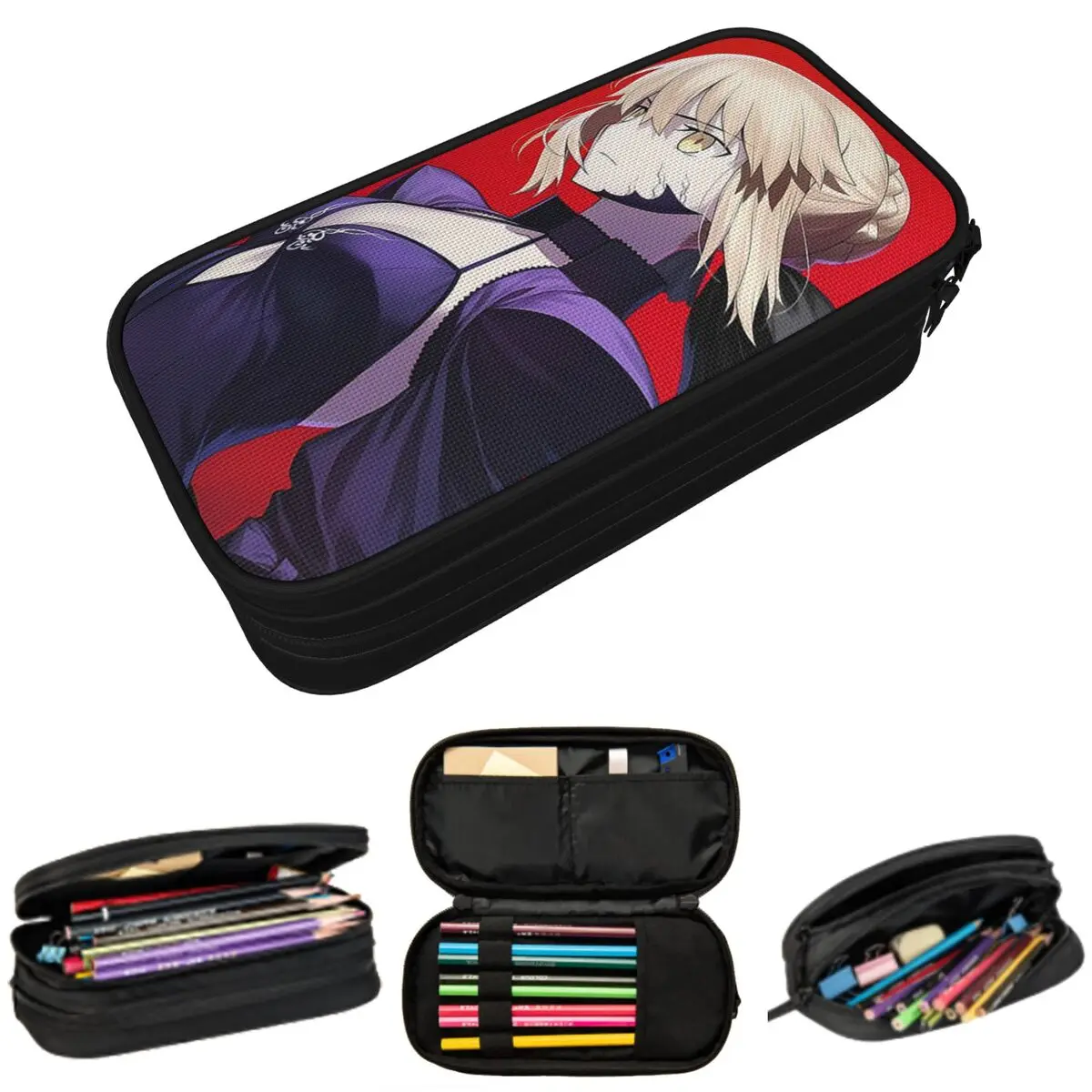 Saber Alter Dark Castle Fate Stay Night Anime Girl Pencil Case for Kids Pen Box Pencil Bag Stationery Supplies Pen Holder Bag
Saber Alter Dark Castle Fate Stay Night Anime Girl Pencil Case for Kids Pen Box Pencil Bag Stationery Supplies Pen Holder Bag