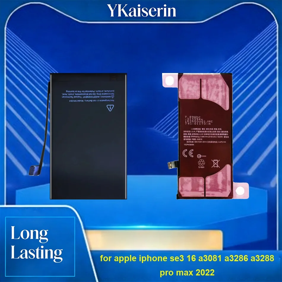 Mobile Phone Battery Long Lasting 2018-4685mAh For Apple iPhone SE3 16 A3081 A3286 A3288 Pro Max 2022
Mobile Phone Battery Long Lasting 2018-4685mAh For Apple iPhone SE3 16 A3081 A3286 A3288 Pro Max 2022