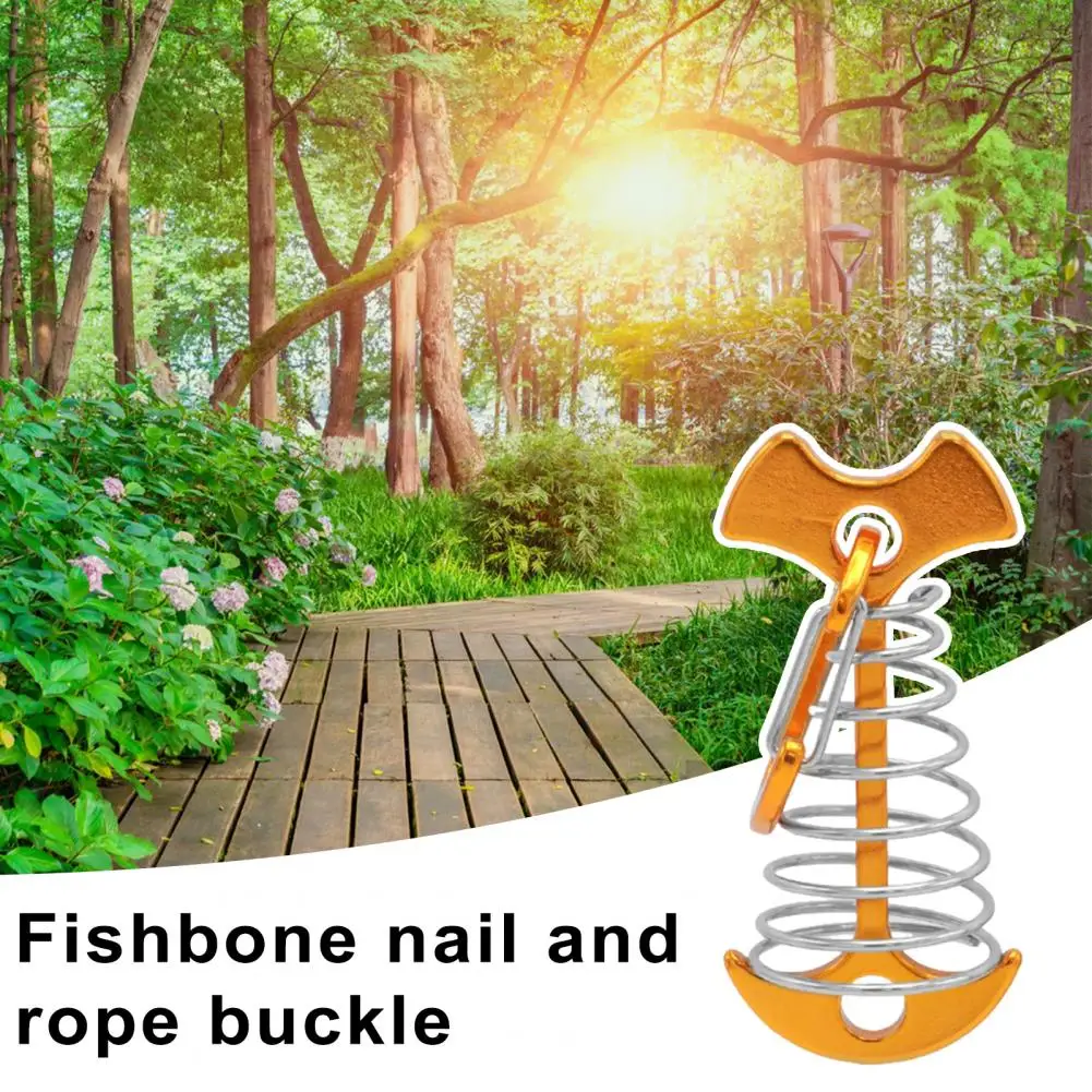 Fish Bone Nail Rope Buckles Versatile Hanging Buckles Durable Aluminum Alloy Tent Buckles Multi-functional Outdoor for Wind
Fish Bone Nail Rope Buckles Versatile Hanging Buckles Durable Aluminum Alloy Tent Buckles Multi-functional Outdoor for Wind