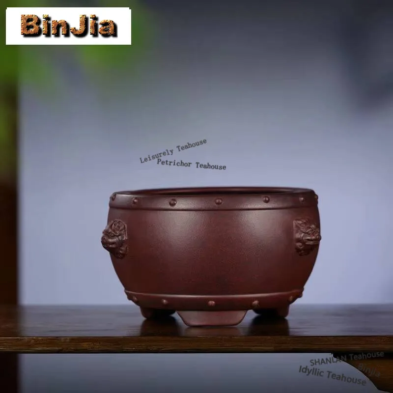2000ML Handmade Beast Head Drum Nail Pen Wash Tea Washing Basin Purple Clay Calamus Flower Pot Small Bonsai Tea Residue Barrel
2000ML Handmade Beast Head Drum Nail Pen Wash Tea Washing Basin Purple Clay Calamus Flower Pot Small Bonsai Tea Residue Barrel