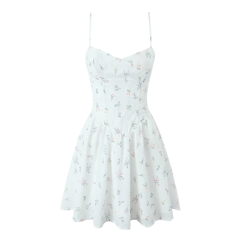 YENKYE Summer Women Fashion Fishbone Slim Floral Print Sling Dress Sexy Low Waist A-line Mini Holiday Party Dress Lace Up Robe
YENKYE Summer Women Fashion Fishbone Slim Floral Print Sling Dress Sexy Low Waist A-line Mini Holiday Party Dress Lace Up Robe