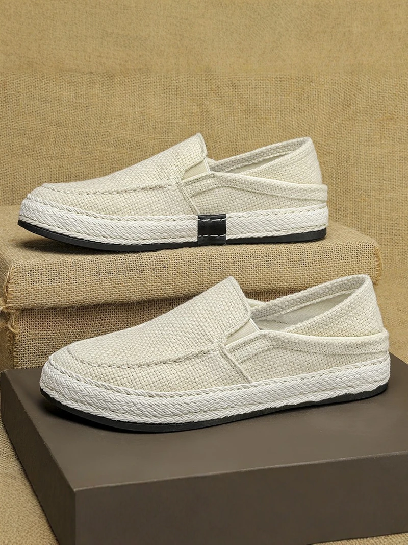 Beijing Men's Canvas Shoes Summer Anti-Slip Breathable Soft Bottom Linen Slip-On Lightweight Work Trendy Shoes round Toe Thic...
Beijing Men's Canvas Shoes Summer Anti-Slip Breathable Soft Bottom Linen Slip-On Lightweight Work Trendy Shoes round Toe Thic...