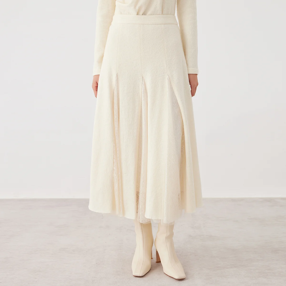 Pop K2669W High Quality Luxury Women's Clothing Merino Wool Combed Cotton Blend Pleated A-Line Long Dress 
Pop K2669W High Quality Luxury Women's Clothing Merino Wool Combed Cotton Blend Pleated A-Line Long Dress