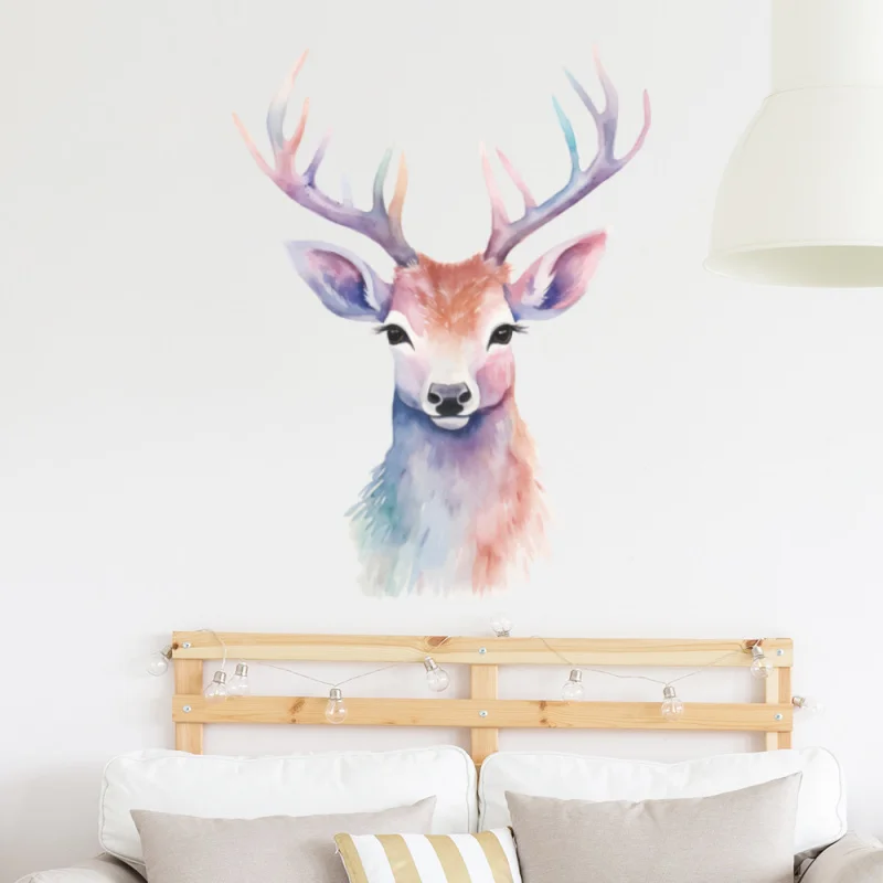 New Scandinavian Colorful Deer Head Wall Sticker, Kids Nursery Room Wall Decor Adhesive Decal
New Scandinavian Colorful Deer Head Wall Sticker, Kids Nursery Room Wall Decor Adhesive Decal