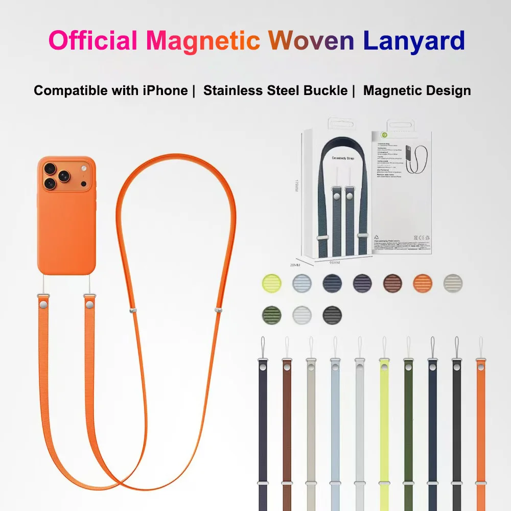 Soft Magnetic Nylon Lightweight Anti-Scratch Strong Hold Secure Easy Install Adjustable Crossbody Strap for iPhone 17/17 Pro Max
Soft Magnetic Nylon Lightweight Anti-Scratch Strong Hold Secure Easy Install Adjustable Crossbody Strap for iPhone 17/17 Pro Max