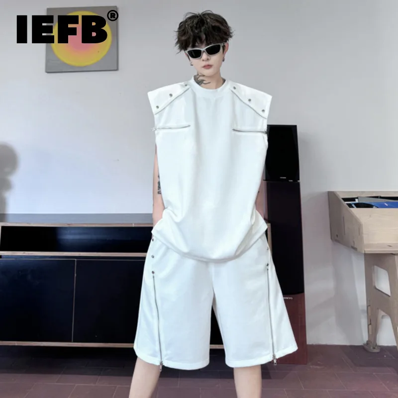IEFB 2024 Summer Solid Color Men Set Rivet Zipper Decoration Tank Top Casual Shorts Personalized Men's Sets New Stylish 28W3281
IEFB 2024 Summer Solid Color Men Set Rivet Zipper Decoration Tank Top Casual Shorts Personalized Men's Sets New Stylish 28W3281
