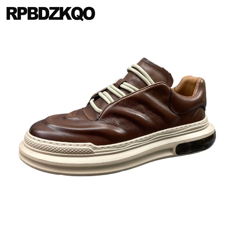 High Quality Round Toe Skate Shoes Flats Lace Up Sport Athletic Brown Sneakers Trainers Men Trend Lightweight Full Grain Leather
High Quality Round Toe Skate Shoes Flats Lace Up Sport Athletic Brown Sneakers Trainers Men Trend Lightweight Full Grain Leather