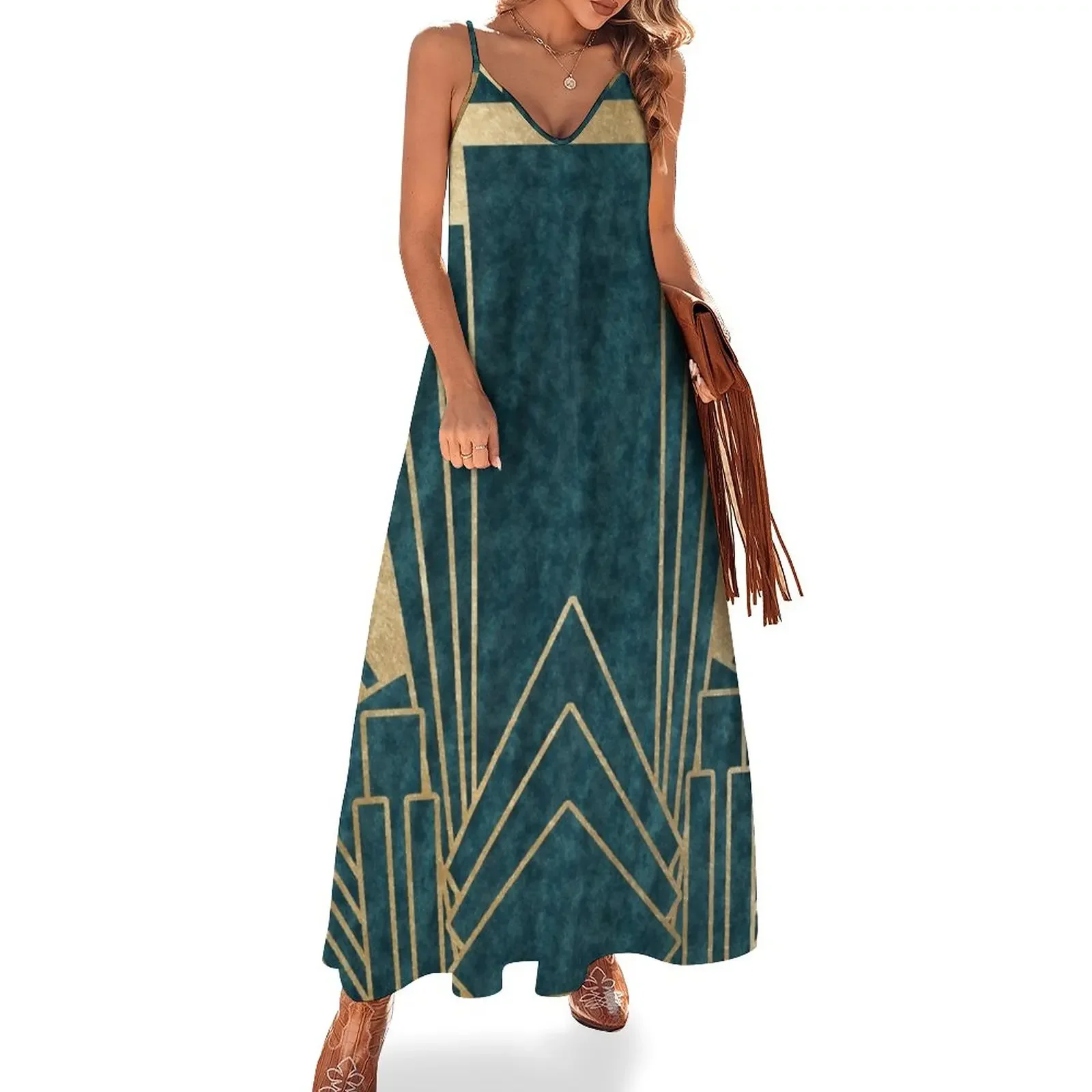 Art Deco glamour - teal and gold Sleeveless Dress wedding dresses for woman party dress women elegant luxury Evening gown
Art Deco glamour - teal and gold Sleeveless Dress wedding dresses for woman party dress women elegant luxury Evening gown