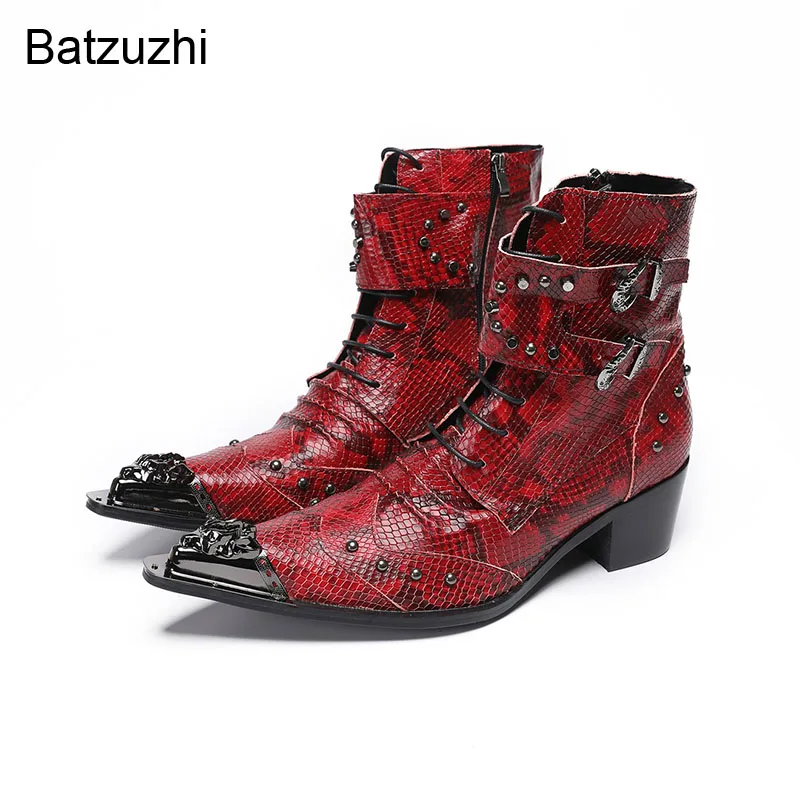 НОВЫЕ мужские ботинки на высоком каблуке 6,5 см, красные кожаные ботильоны в стиле панк с острым носком, мужские ремни на молнии с острым железным носком, обувь для вечеринок!
НОВЫЕ мужские ботинки на высоком каблуке 6,5 см, красные кожаные ботильоны в стиле панк с острым носком, мужские ремни на молнии с острым железным носком, обувь для вечеринок!