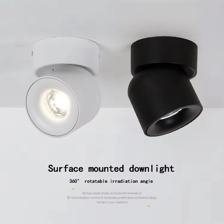 Dimmable Surface Mounted LED Ceiling Light 10W15W18W12W Black Ceil Downlight COB Lamp Rotatable Background Spot Light For Home
Dimmable Surface Mounted LED Ceiling Light 10W15W18W12W Black Ceil Downlight COB Lamp Rotatable Background Spot Light For Home