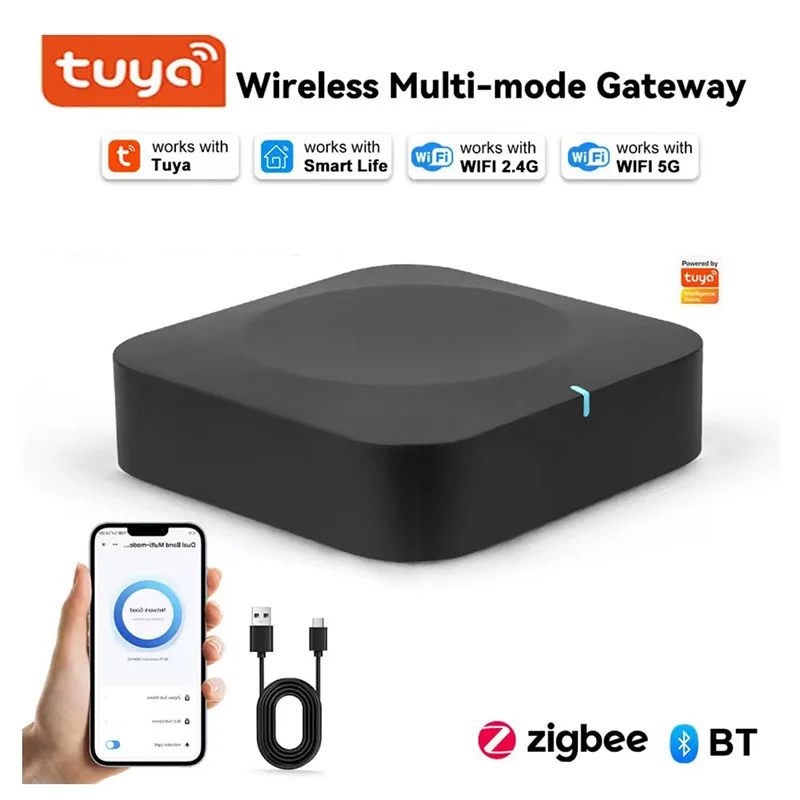 2026 Golden Security Tuya Mini Dual Band Wireless Zigbee Mult-mode Gateway Hub With Fast Response Compatiable 2.4G And 5G WiFi
2026 Golden Security Tuya Mini Dual Band Wireless Zigbee Mult-mode Gateway Hub With Fast Response Compatiable 2.4G And 5G WiFi