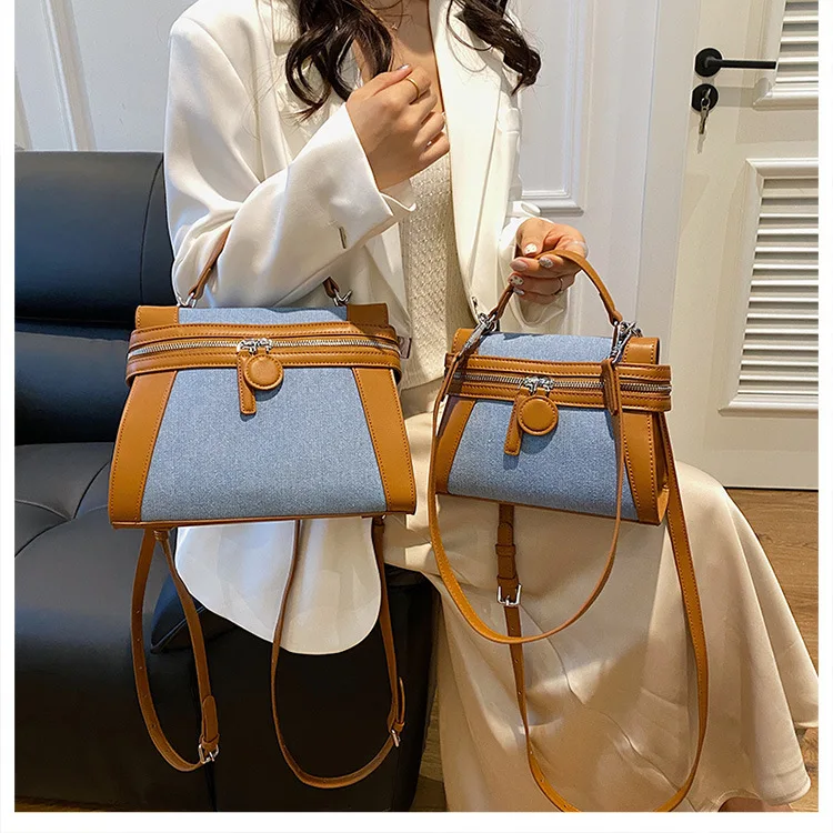 2025 Unique Kelly Bag - PU & Canvas Hybrid Tote, Vintage Chic Crossbody Purse with Multi-Way Strap
2025 Unique Kelly Bag - PU & Canvas Hybrid Tote, Vintage Chic Crossbody Purse with Multi-Way Strap