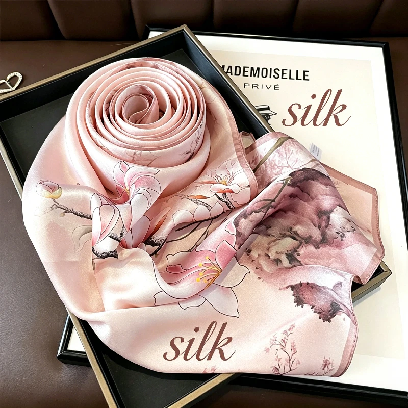 Pink Silk Scarf Versatile Foreign Style Daily Neck Jewelry Sunscreen Small Square Scarf 100% Mulberry Silk Gift Silk Scarf
Pink Silk Scarf Versatile Foreign Style Daily Neck Jewelry Sunscreen Small Square Scarf 100% Mulberry Silk Gift Silk Scarf